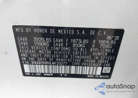 2020 Honda Fit Ex из США, поврежденный, VIN 3HGGK5H8XLM720277